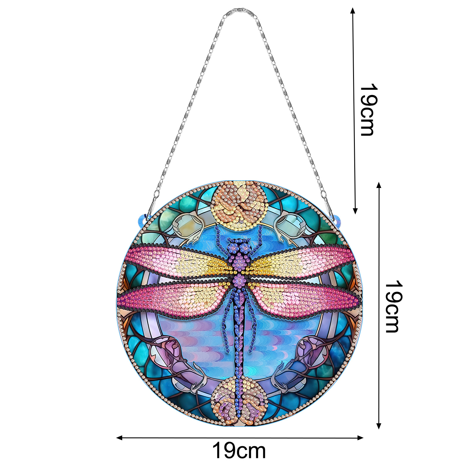 Accesorios para pintura con diamantes, anillo de luz DIY, decoración de pared, adornos colgantes para puerta de restaurante de estilo nórdico, se pueden vender al por mayor.