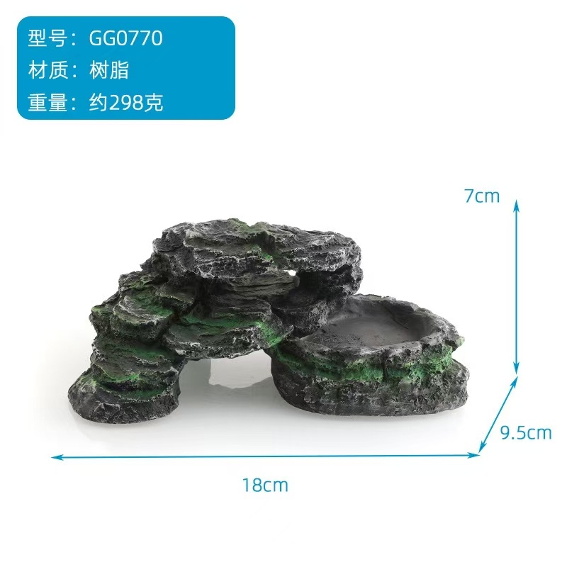 Mascota trepadora, tortuga, terraza trepadora, araña, hámster, lagarto, guardián, serpiente, refugio, decoración de resina, decoración, descanso, decoración, alimentación