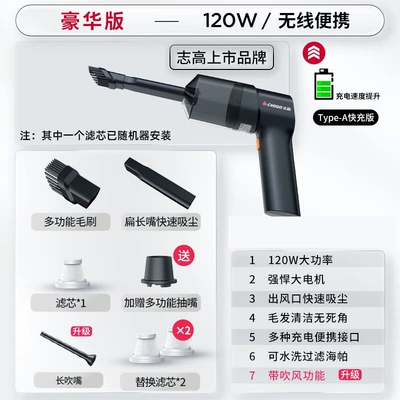 Zhigao car vacuum cleaner portable Tozsoranlar - x1max-1-filter-element-3suction-and-blowing-three-uses