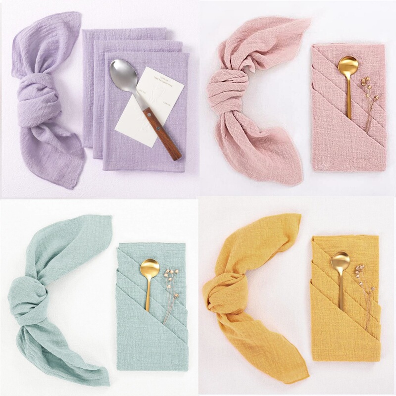 Lock edge napkin slub cotton mouth cloth Zou cloth wedding party western food mat table decoration cross-border hot-selling manufacturers Lock edge napkin slub cotton mouth cloth Zou cloth wedding party western food mat table decoration cross-border hot-selling manufacturers