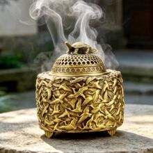 铜器摆件文玩铜器熏炉  香插香座 摆件千鹤寿龟香薰炉 千鹤炉批发
