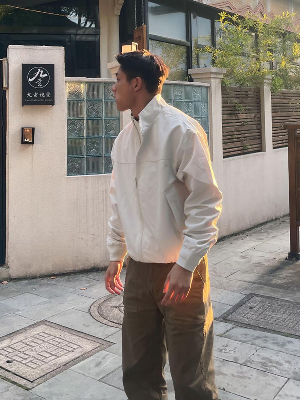 美式教练夹克三防秋冬立领休闲纯色复古秋款户外工装飞行百搭外套|undefined