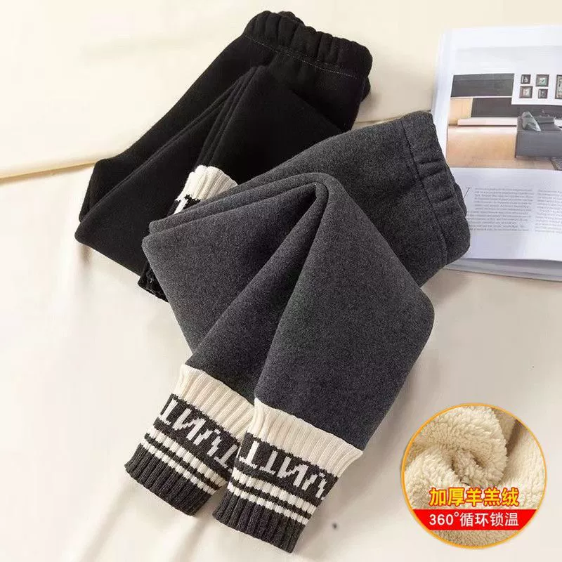 Детские флисовые лосины для девочек, осень-зима 2024, утолщенные, стильные, в корейском стиле, верхняя одежда