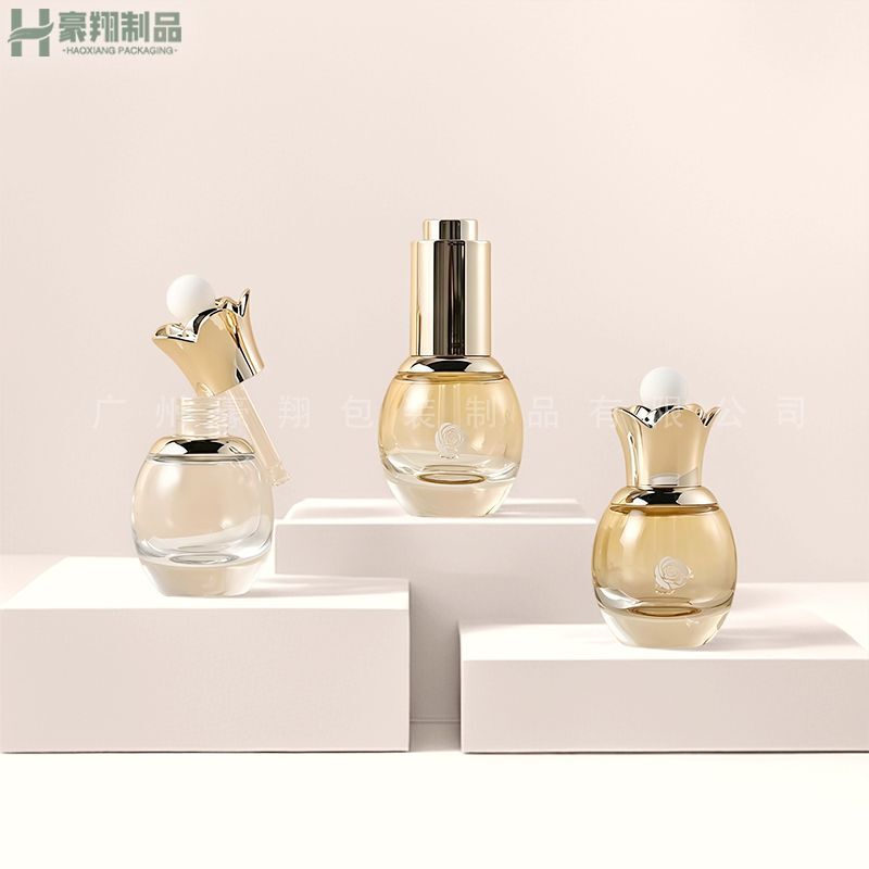 现货20ml精油滴管瓶 莲花肩套玻璃护肤品瓶|undefined