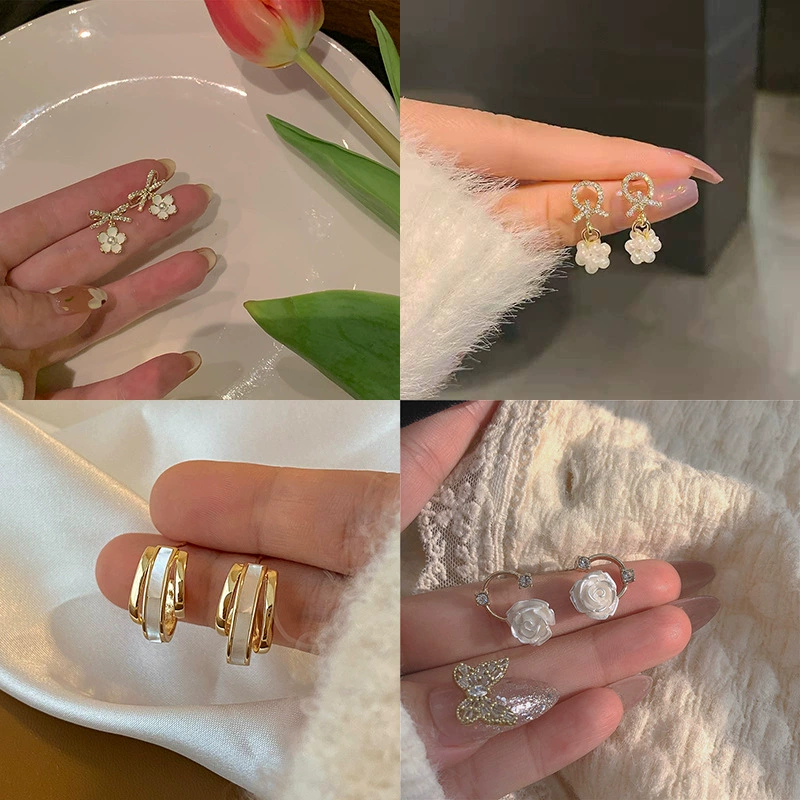 Серебряные серьги с иглой, серебро 925, акценты циркония и кошачий глаз, микроинlay, лёгкие 0.008 кг