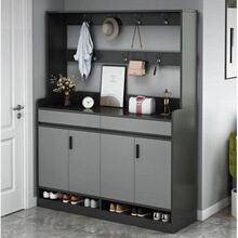 鞋柜家用门口室内玄关柜入户储物柜大容量置物柜带挂衣架一体鞋架