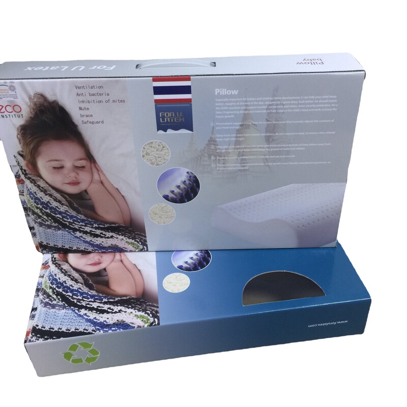 Supply Health Care Mattress Carton Latex Pillow Satchel Box Thai Physiotherapy Massage Latex Pillow Packaging Box