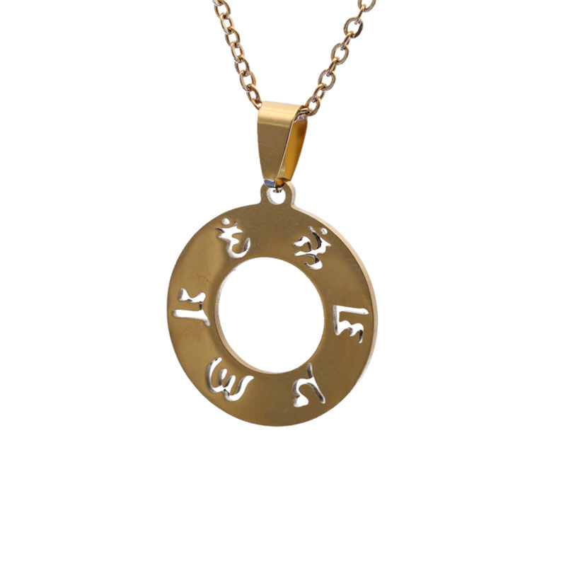 Fashion Lettering Pendant Necklace display picture 6