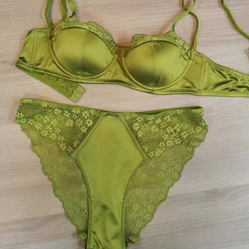 French style underwear for women, thin satin lace underwear, big breasts, small breasts, side breasts, push-up sexy bra set