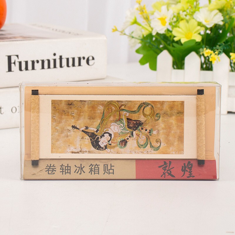 敦煌建筑飞天壁画卷轴冰箱贴文创礼品纪念品磁性工艺品现货批发|undefined