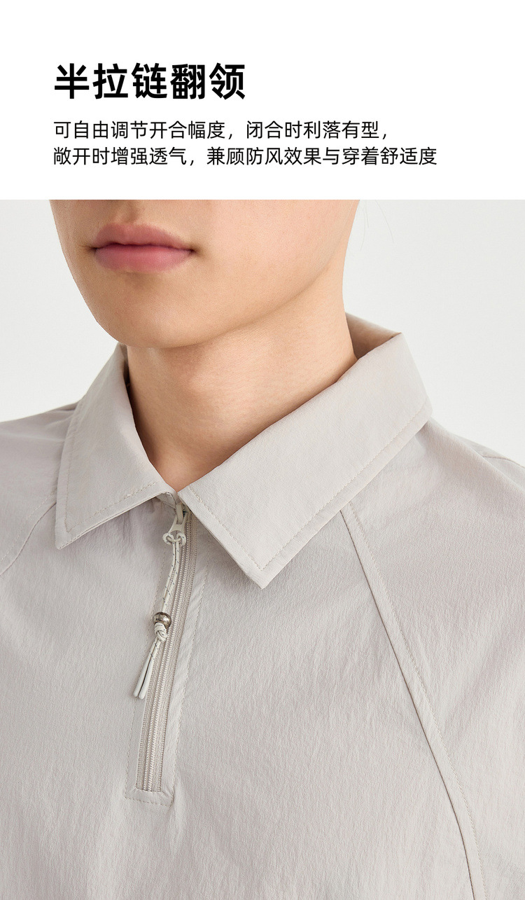 Áo polo nam cổ lật tay ngắn phong cách thể thao đô thị — Xám nhạtcolor chi tiết 4