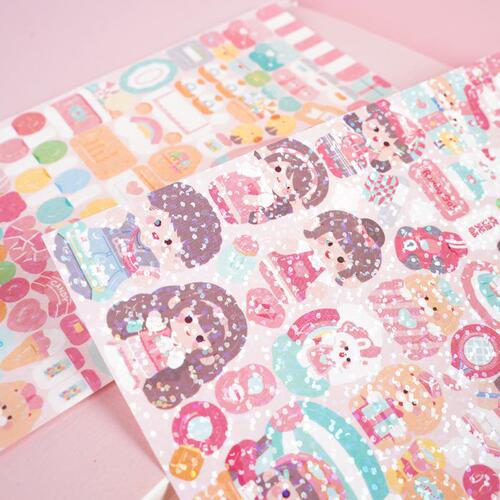 Little Mochi Sticker Guka Party Account Sticker Guka Guka Full Set of Cute Girls Cool Card Gu Card Tools