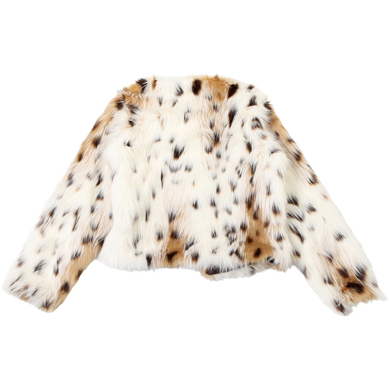 Fall All Match Leopard Print Spotted Long Fur Warm Long Sleeves Coat 15 Fall All Match Leopard Print Spotted Long Fur Warm Long Sleeves Coat