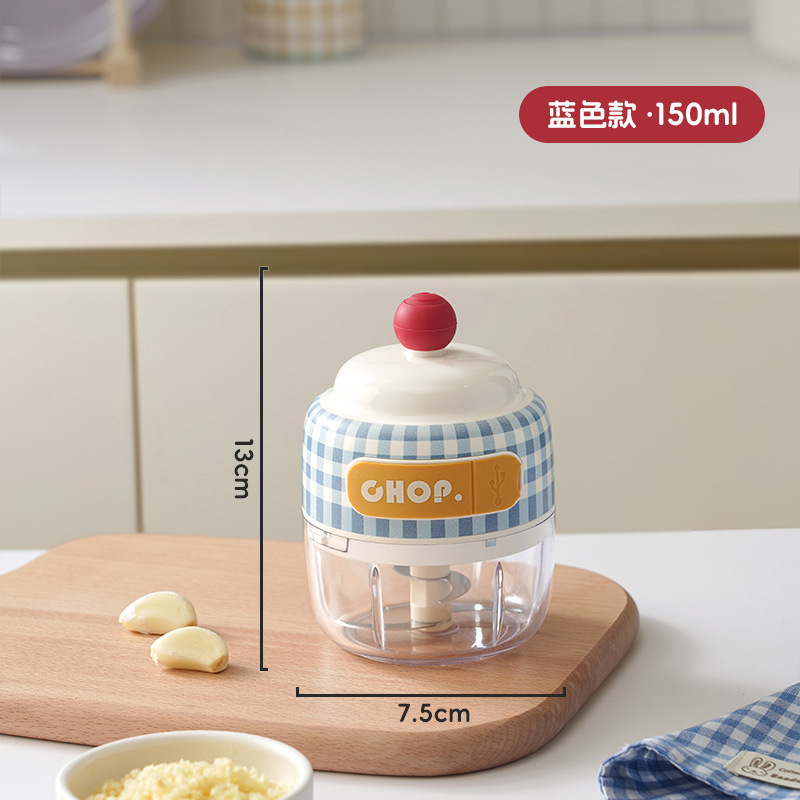 源头工厂电动蒜泥器打蒜器捣蒜辣椒蘸料绞肉机厨房家用自动绞蒜器|undefined