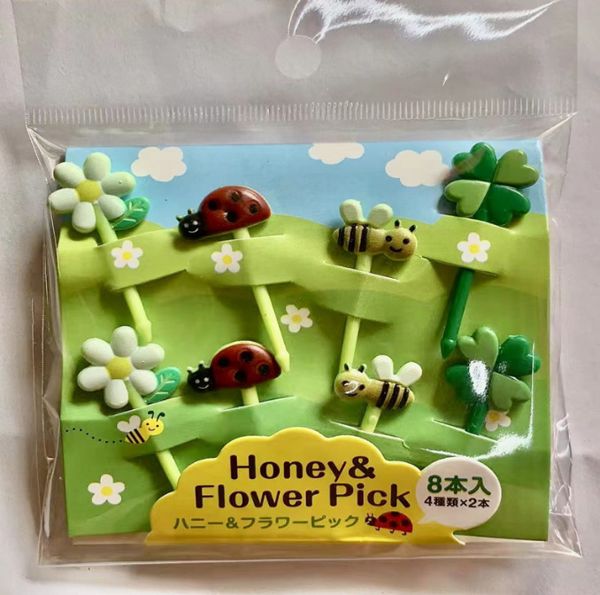 Uso doméstico Cartoon Tenedores para fruta para niños Creativo Animales para niños Set de palillos de plástico para fruta Palillos para fiambrera