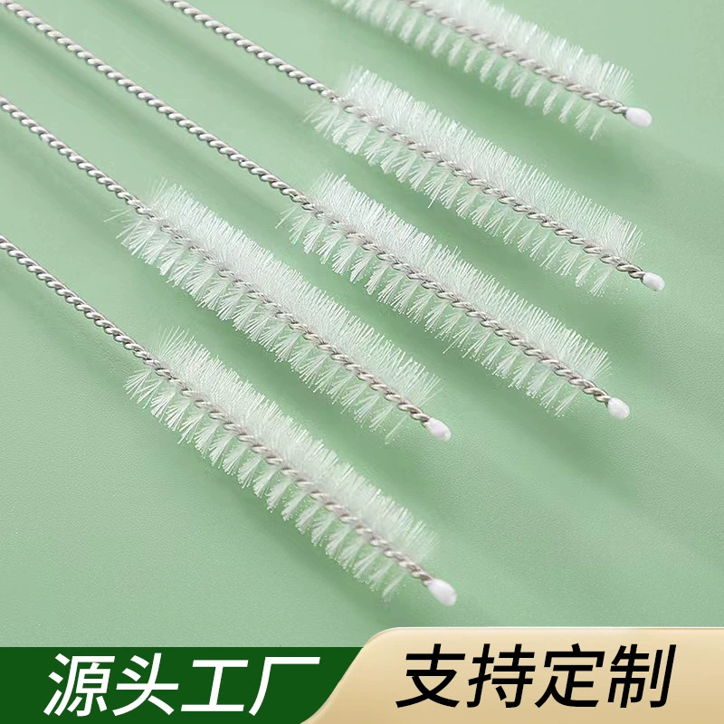 Щетка для всасывающих трубок 175 щетка для молочных бутылок из нержавеющей стали стеклянная щетка для всасывающих трубок бамбуковая силиконовая щетка для всасывающих трубок длиной 200 см 300 мм