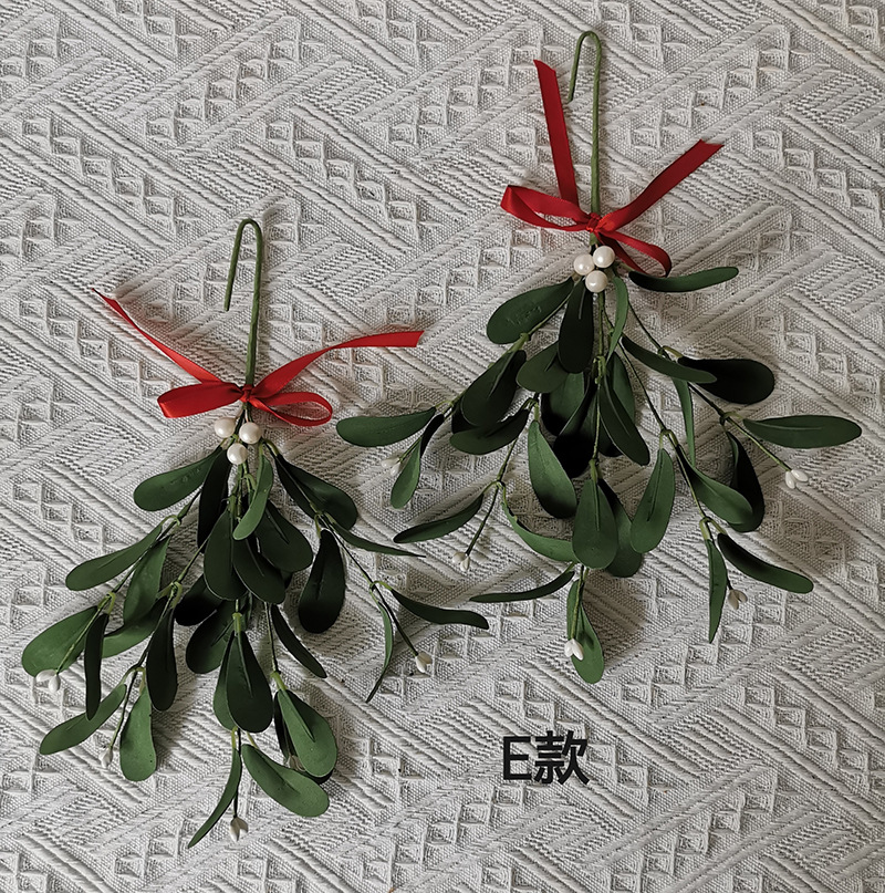 Fuente de la fábrica simulación planta verde simulación muérdago hogar decoraciones de la boda adornos colgantes de pared muérdago