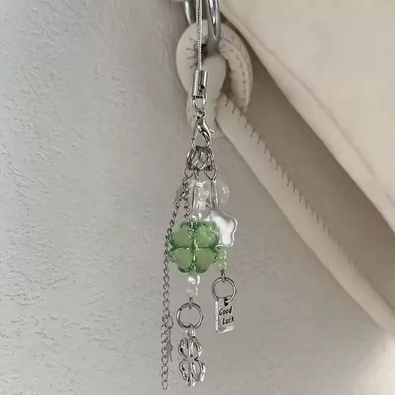 Удачный клевер, бисер bracelet браслет для телефона брендовая сумка камера подвеска ключница DIY