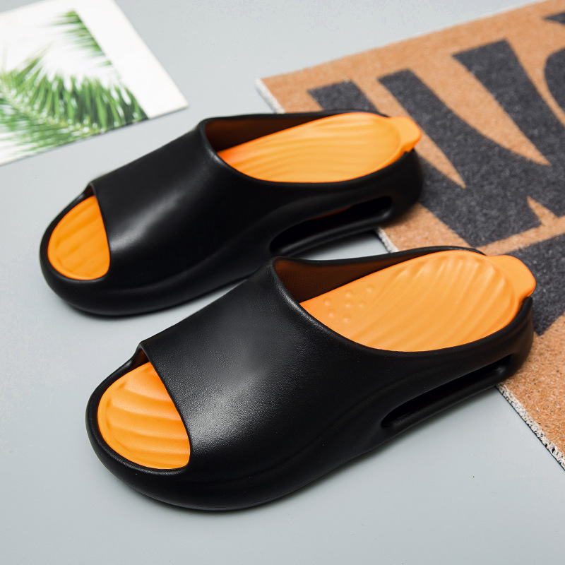 Zapatillas de coco para hombre, uso exterior de verano, antideslizante, pisando mierda, sandalias casuales, sandalias de playa al aire libre de fondo blando para adolescentes