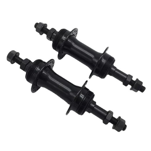 Mountain bike iron solid 36-hole hub Black rotating front wire with rear double wire axle leather riding supplies