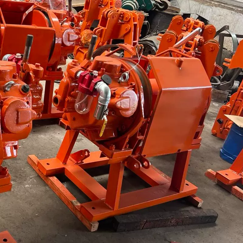 矿用气动绞车JQHS-50×12 油田钻井平台安装气动马达手动双向刹车