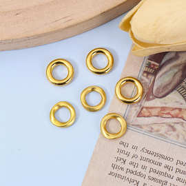 沙金保色素圈跑环diy手工红绳编织平安扣手链连接圈闭口圈配件