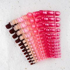 新品彩色腳甲穿戴甲5條裝假指甲夏季腳甲甲片毛胚 代發 定 制