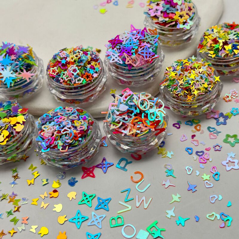 Pvc Colorful Letters Heart Sequins Nail Art Accessories Handmade DIY Materials Toys Crafts Filling Materials Pvc Colorful Letters Heart Sequins Nail Art Accessories Handmade DIY Materials Toys Crafts Filling Materials