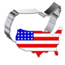 美国主题，美国地图、美国星、美国旗不锈钢饼干模优质不锈钢金属