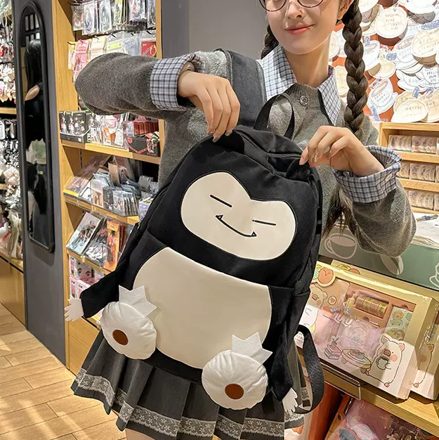 丑萌搞怪双肩包女2024新款大容量可爱大学生书包休闲百搭逛街背包