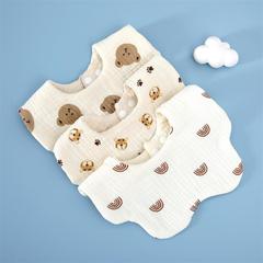 Baby saliva napkin cotton wrinkled cloth petal bib Korean style baby saliva pocket infant anti-vomiting milk towel rice pocket
