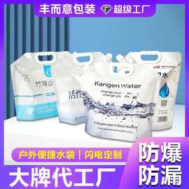 大口径手提户外便携式水袋外卖汤汁袋便携式啤酒袋 富氢水袋子5升
