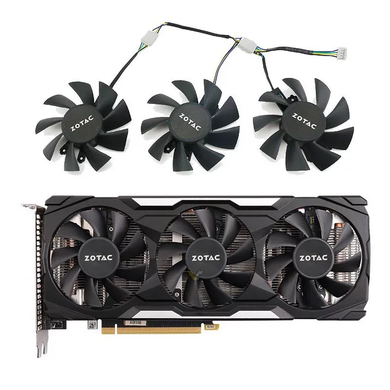 Применимо к видеокарте ZOTAC/Sauda GTX1660 1660TI 2060 Perak Edition X-Gamingoc — вентилятор охлаждения