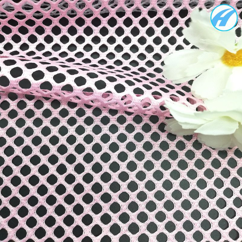 福建厂家供应鞋材辅料经编网眼布圆孔涤纶小珠网