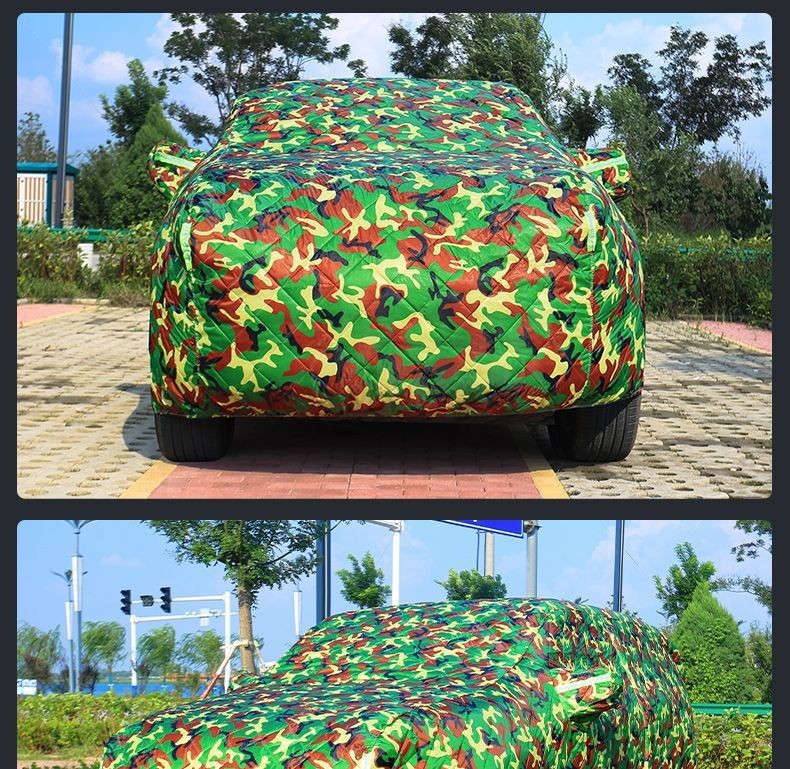 Cross-border supply of car covers for sun protection, rain and snow protection, heat insulation, and sunshade; thickened winter cover to protect against hail, full-cover car cover