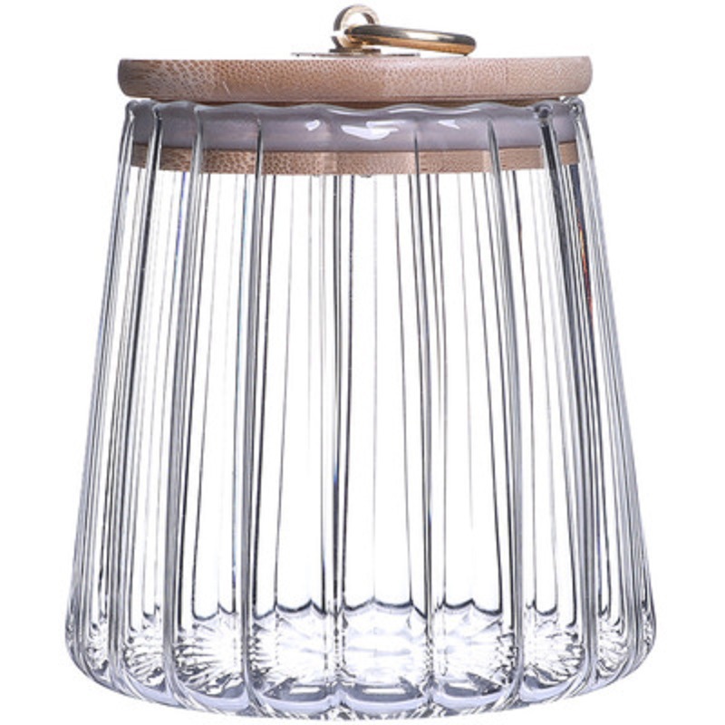 Jarra de té de vidrio tarro de almacenamiento doméstico transparente pétalos creativos tarro de té de estilo japonés té pu'er tarro de té sellado