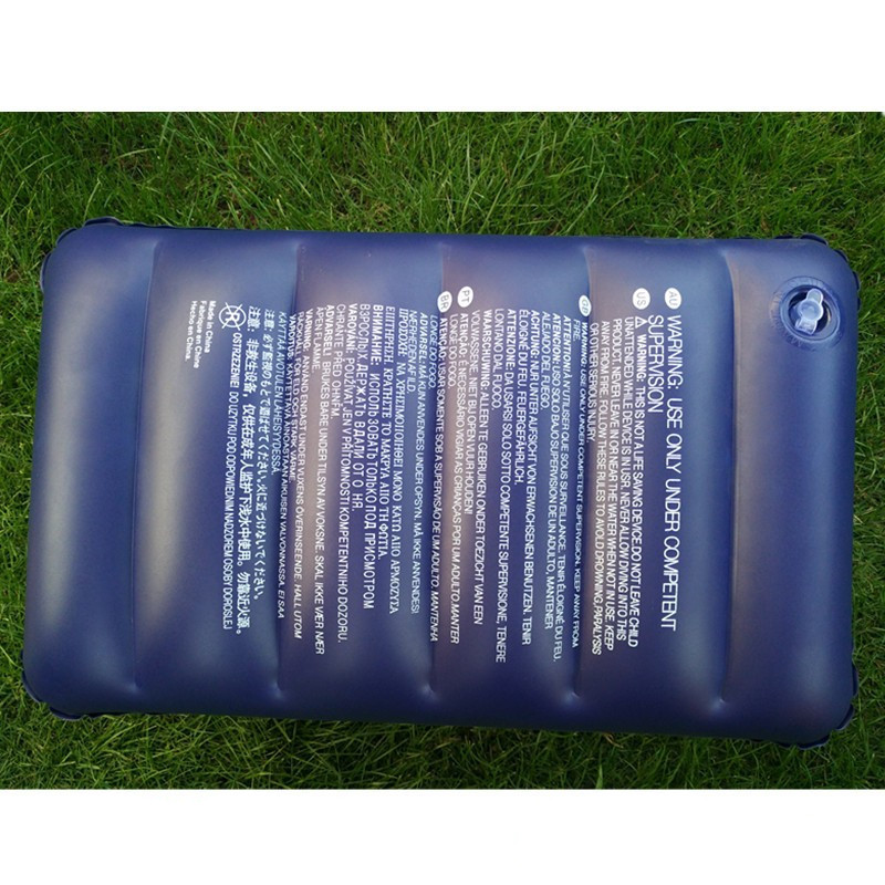 Portable outdoor travel inflatable pillow factory direct sales flocked comfortable nap square pillow camping pillow