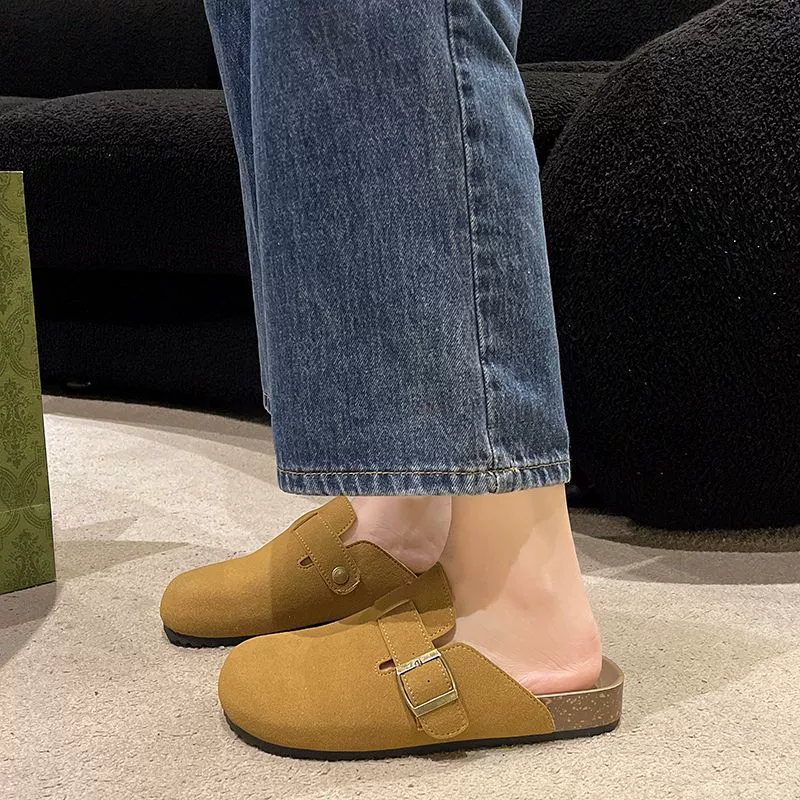 «Коллекция 1754 человека» Босоножки Birkenstock, полупантолеты для женщин, 2024 летняя новинка, ленивый шлепок на плоской подошве