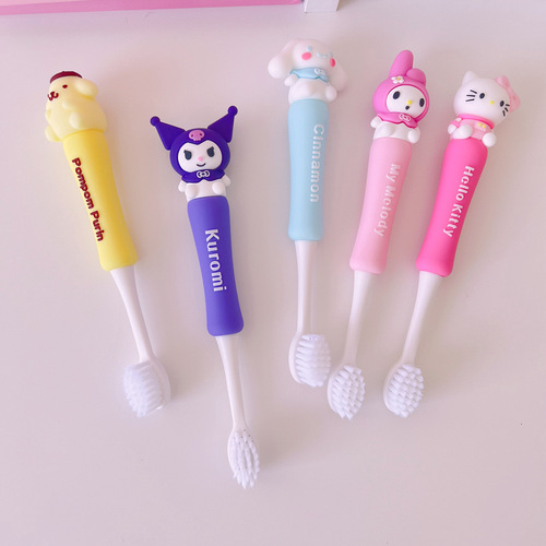Soft bristle toothbrush family size small head student children adult home cartoon cinnamon dog Kuromi cute interdental brush