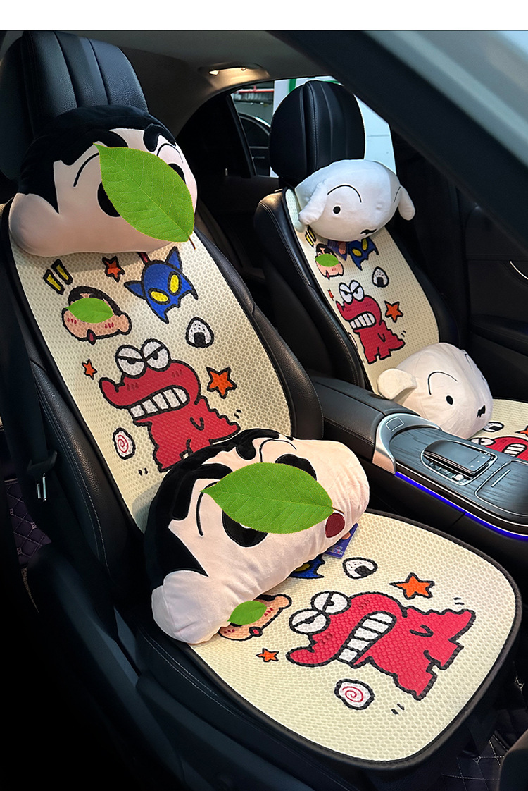 Cartoon Car Cushion Four Seasons Universal Internet Popular Small New Cute Half Encircled Women's Car Cushion Summer Seat Cover