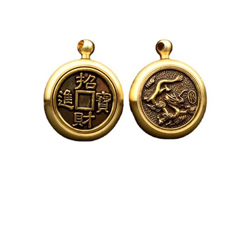 Twelve zodiac handle pieces to attract wealth and transfer accessories, brass rotating toys, decompression artifact accessories, toy pendants