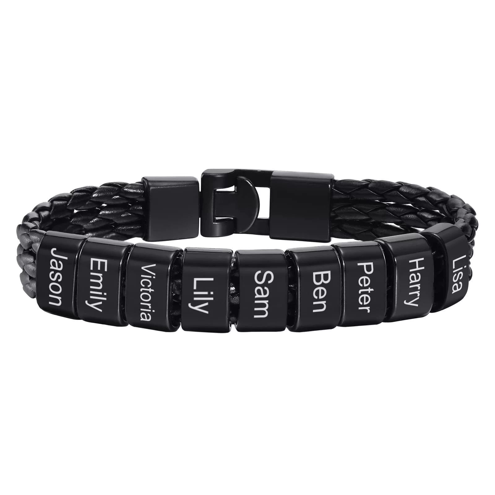 Black bracelet stainless steel