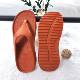 Flip-flops men's summer non-slip wear-resistant home outdoor seaside thick clip-on solid color personalized beach slippers wholesale