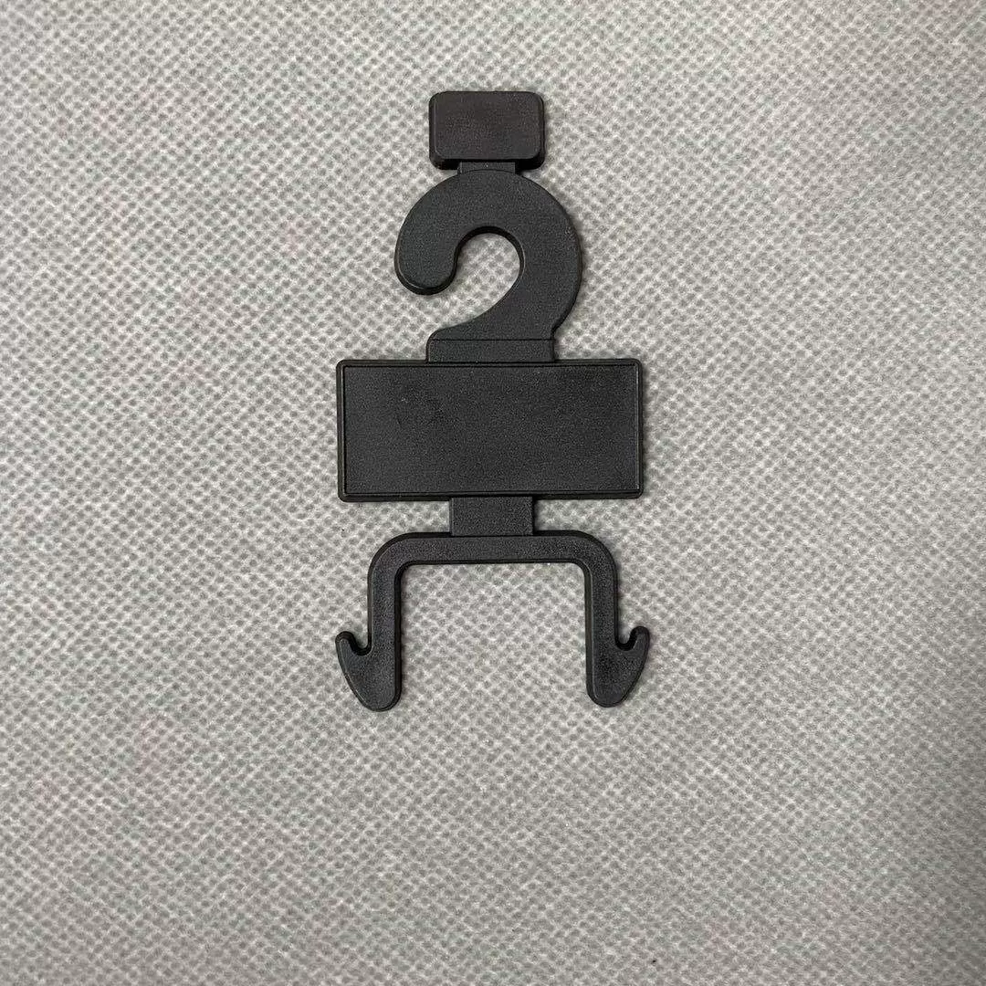 塑料皮带挂钩 黑色PE挂钩 自动扣皮带扣 塑料腰带挂钩 印刷logo