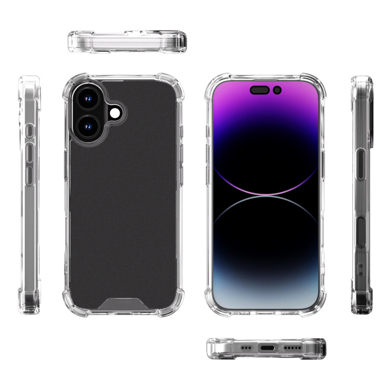 适用iphone17ProMax四角防摔气囊手机壳苹果17air透明壳17保护套|undefined