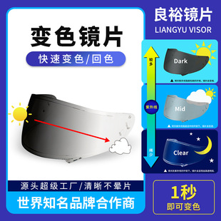 Origin source suitable for X14 /Z7 motorcycle helmet lens color-changing lens automatic color-changing helmet lens