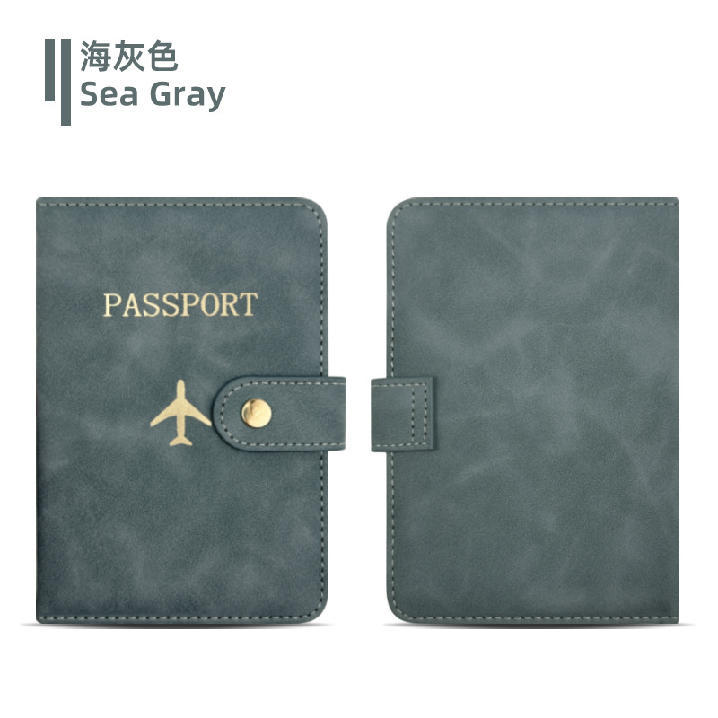 Múltiple tarjeta de protección de pasaporte Este conjunto de clip de pasaporte de cuero pu borde de cuero función de almacenamiento de certificado bolsa pequeña bolsa de pasaporte