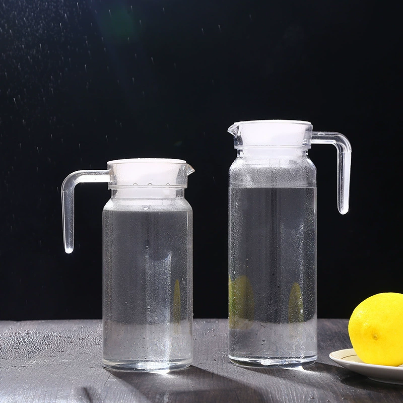 Аcrylic capacious pocket flask for home use, transparent teapot, wholesale