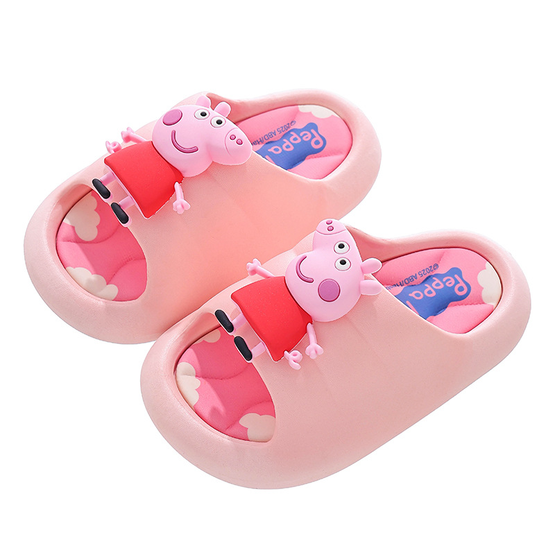 Piggy Page zapatillas para niños de verano, niñas y niños, fondo suave antideslizante para niños pequeños y medianos, lindos zapatillas de baño para bebés