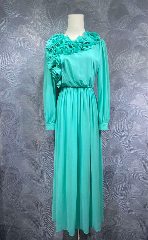 Fengyingying foreign trade women's clothing 2025 summer new round neck plain waist long dress in stock real shot